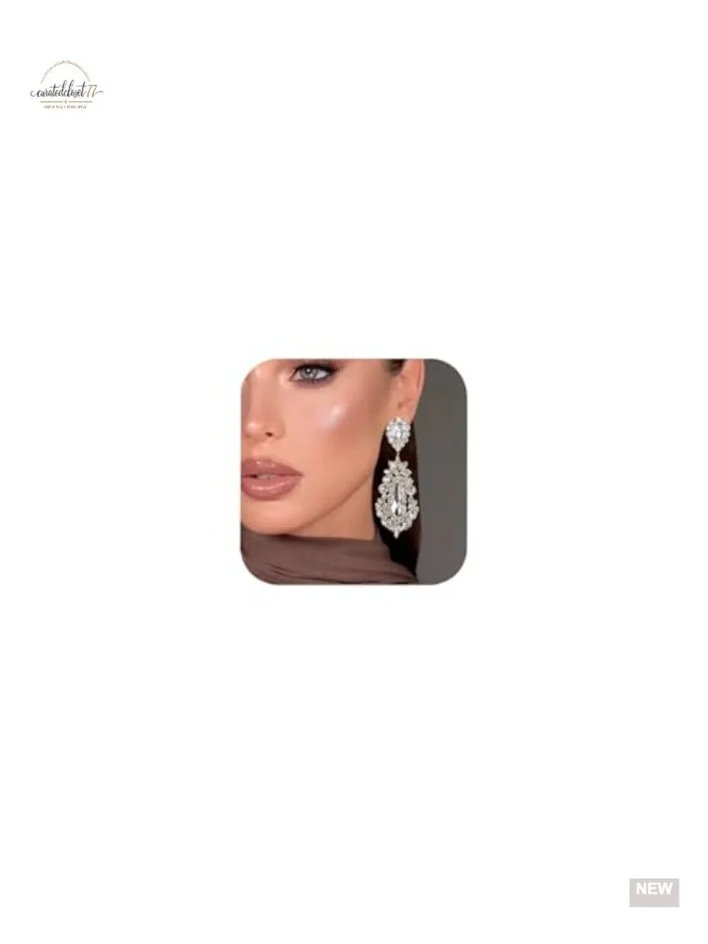 Silver Chandelier Earrings for Women Dangling Rhinestone Drop Earrings Crystal